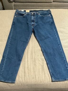 Levi's Men's Straight Jeans in Dark Blue Denim